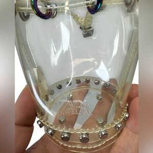 Zara.   Transparent Baby Bag with Multicolor Chain